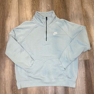 Nike Light Mint Quarter Zip Hoodie Medium